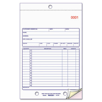 Rediform® Sales Book, Three-part Carbonless, 4.25 X 6.38, 1-page, 50 Forms freeshipping - TVN Wholesale